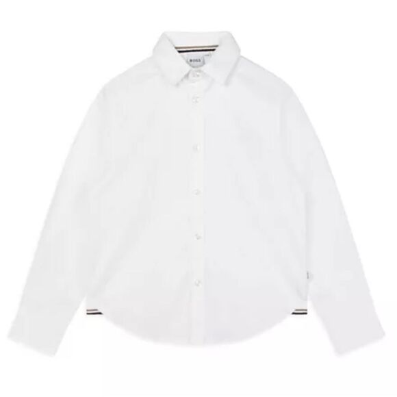 BOSS - Cotton Oxford Embroidered Logo Regular Fit Dress Shirt - Picture 1 of 4